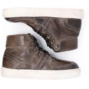 Bed Stu Brown Leather High Top Sneakers Front Tie Boots Women’s  size 6.5